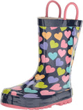 Kids Waterproof Rain Boots with Pull Handles - Lucky Unicorn