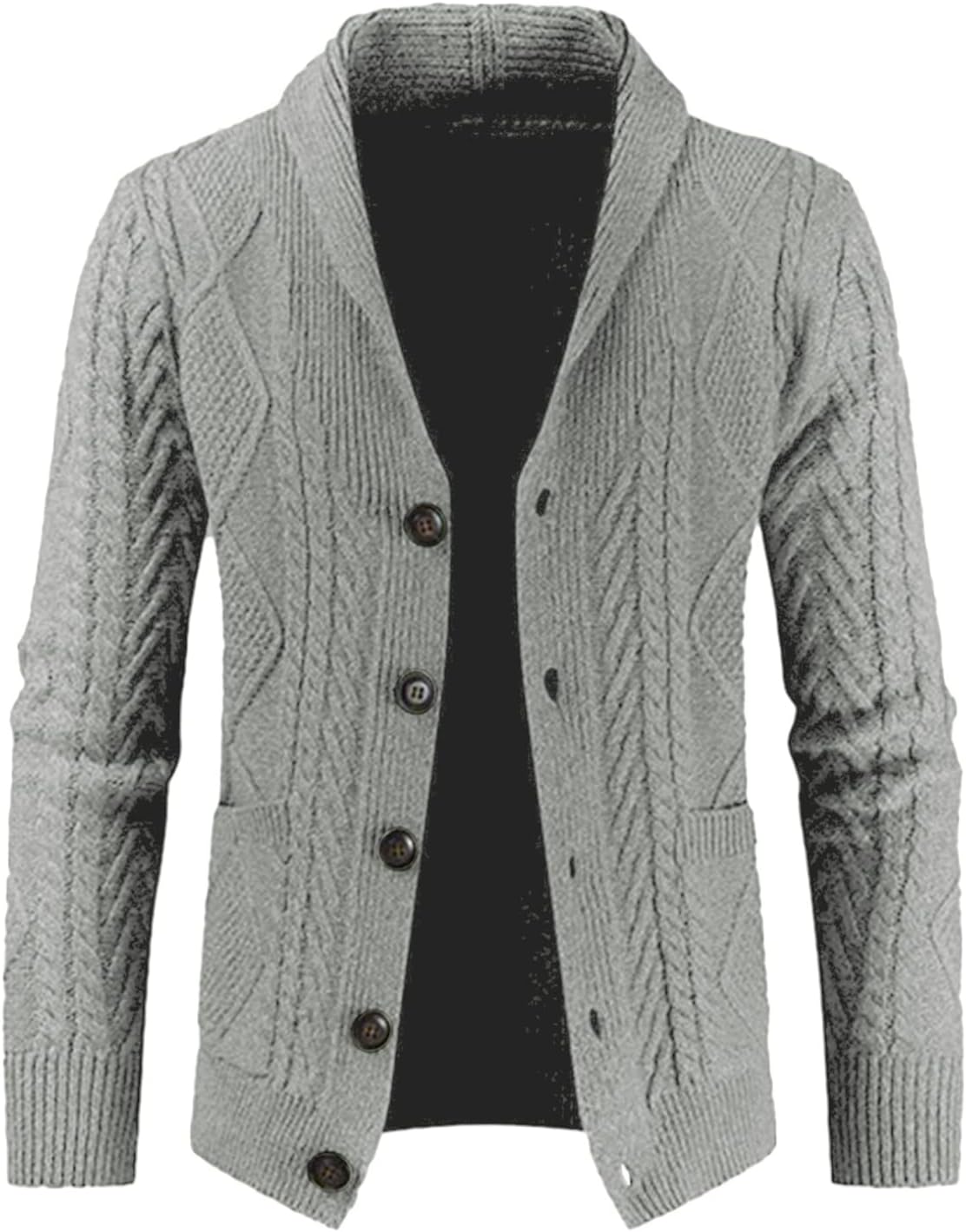 JMIERR Men's Casual Wool Blend Long Sleeve Cardigan Sweater