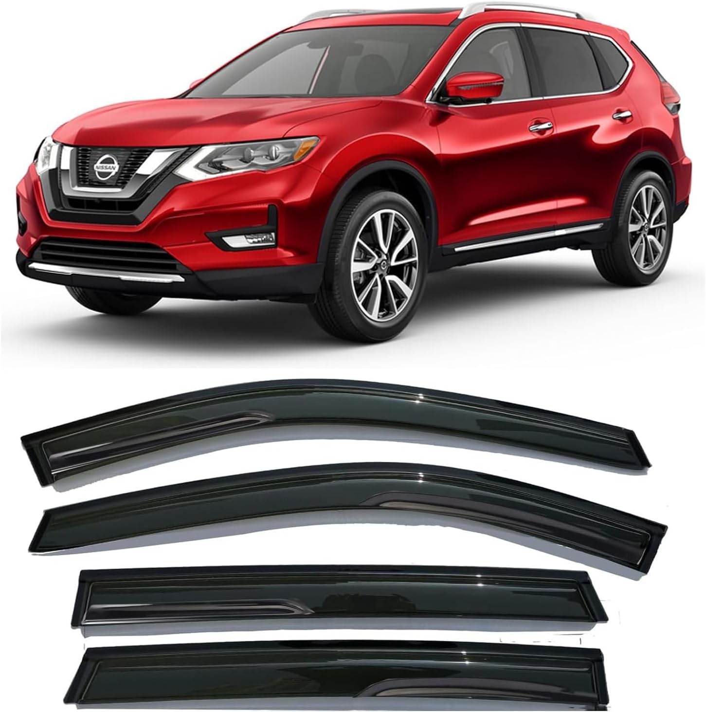 Window Visors Rain Guards for Nissan Rogue 2014-2020 Models
