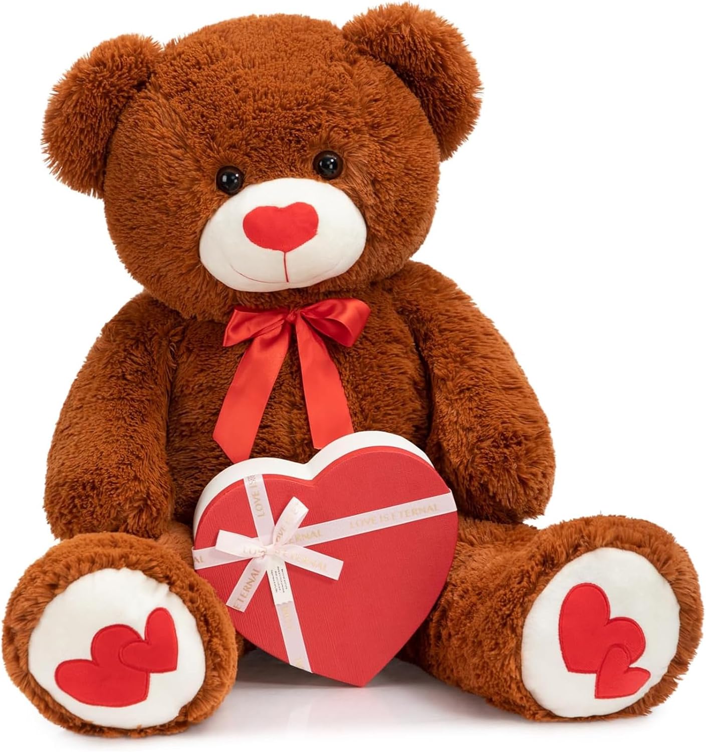 HollyHOME Big Teddy Bear Plush with Red Heart for Kids Gift