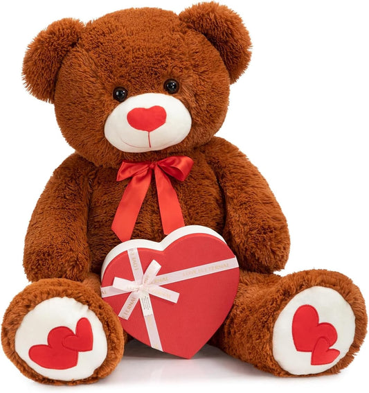 HollyHOME Big Teddy Bear Plush with Red Heart for Kids Gift