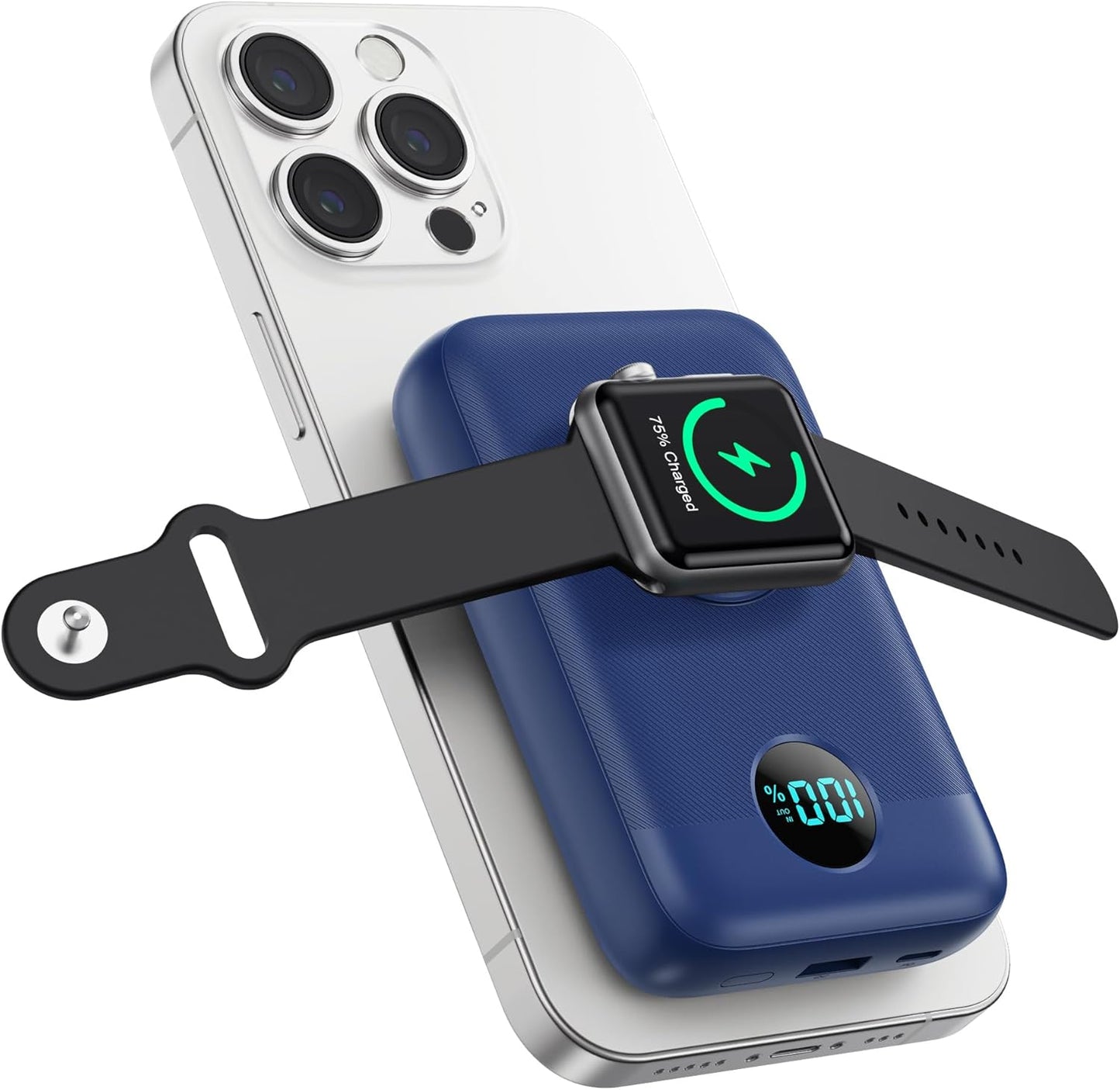 4-in-1 Magnetic Power Bank + iWatch Charger