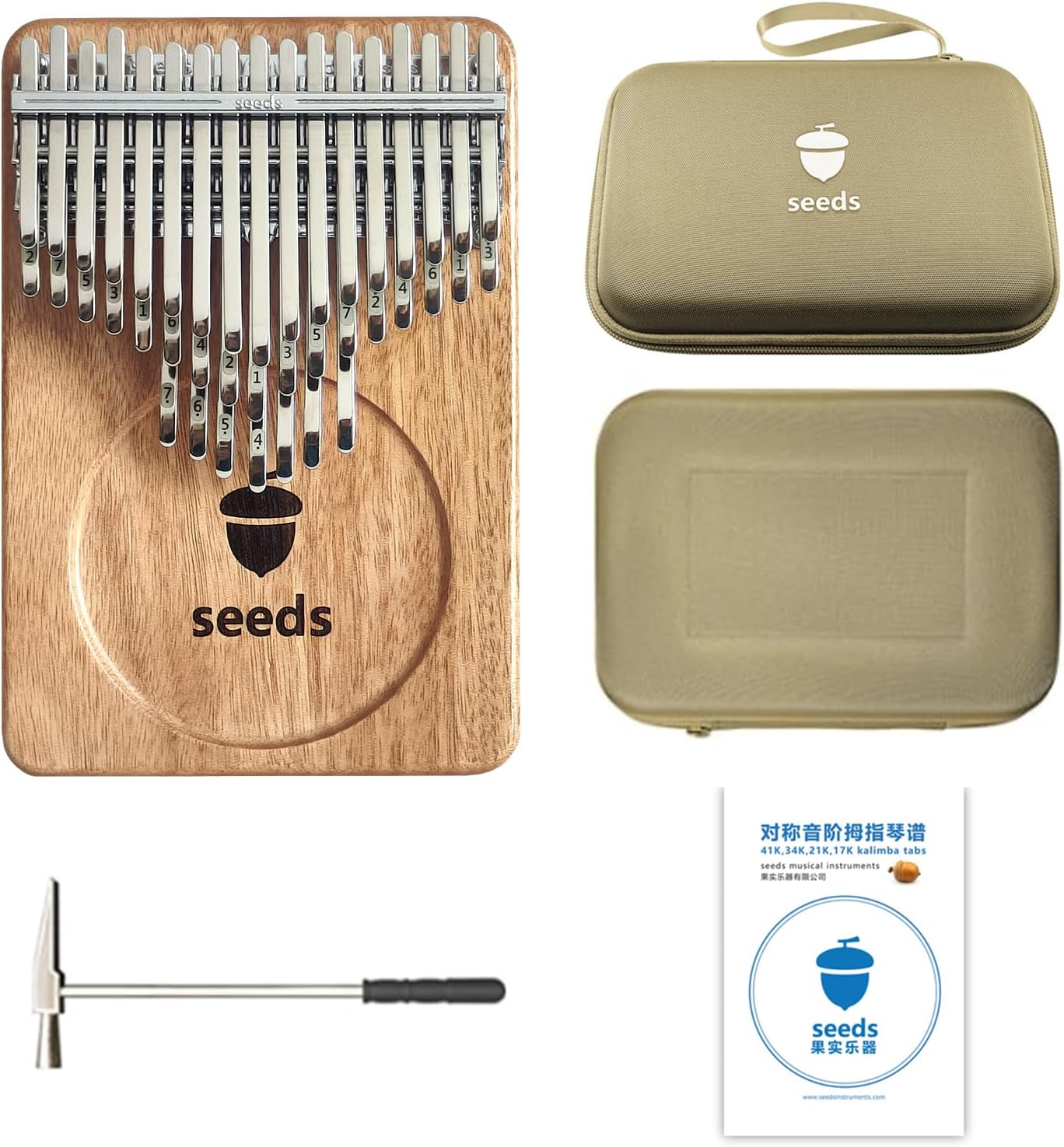 Seeds Kalimba 41 Keys Advanced Thumb Piano with Ethereal Tone