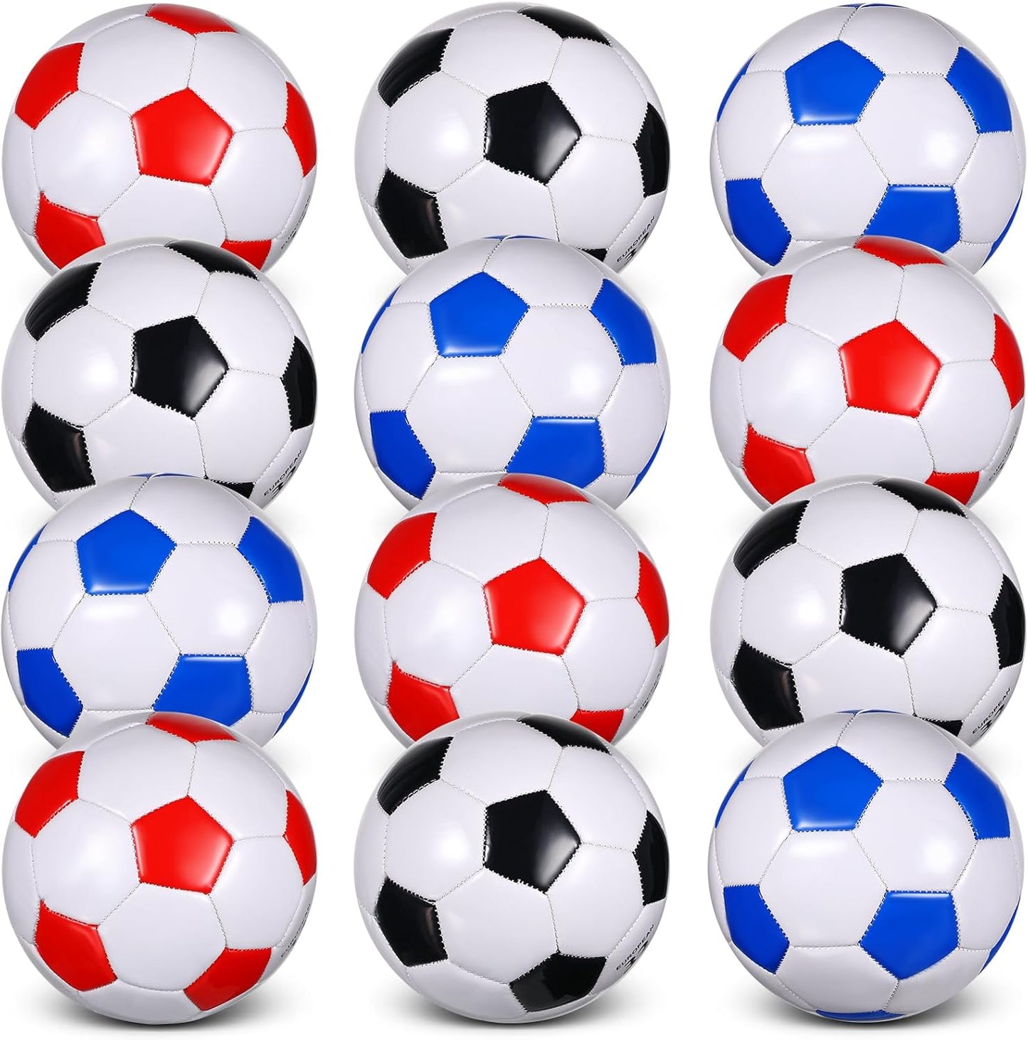 Libima 12 Pcs Soccer Balls with Pump for Training and Fun