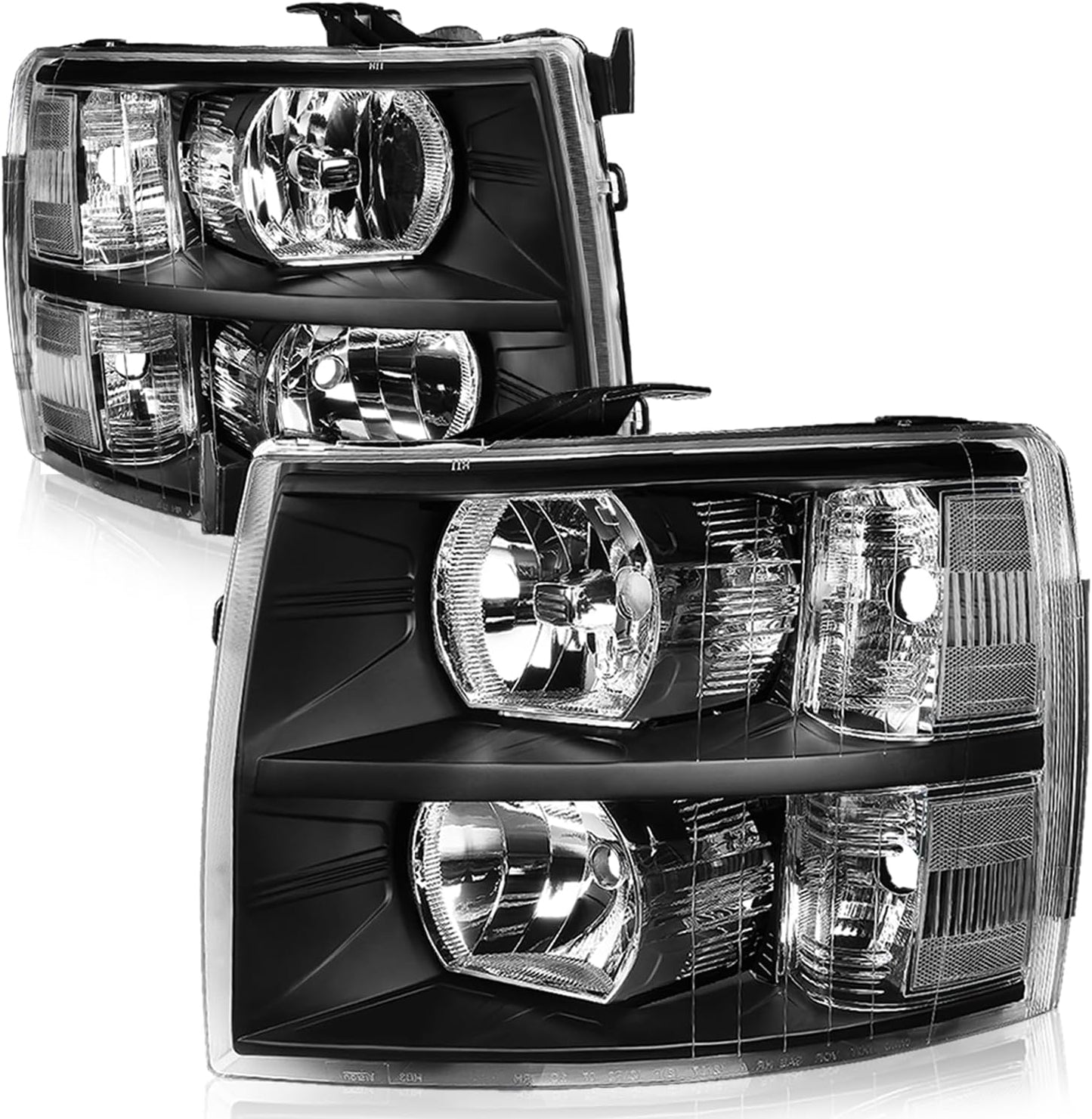 Halogen Headlight Assembly for Chevy Silverado 1500 2500HD 3500