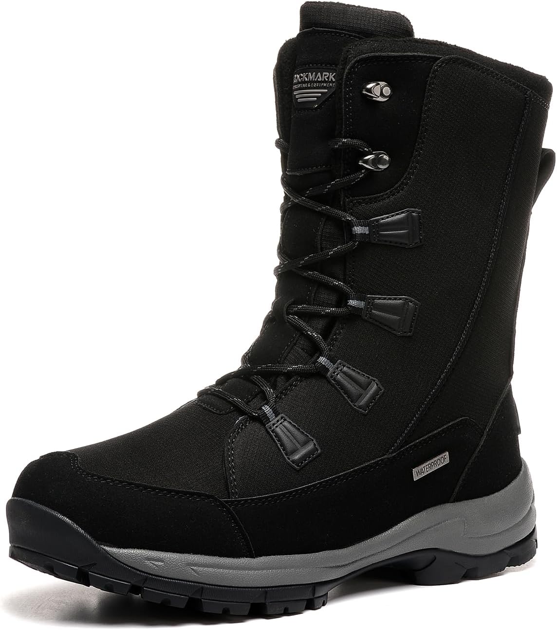 ROCKMARK Mens Winter Mid-Calf Snow Boots for Ultimate Comfort