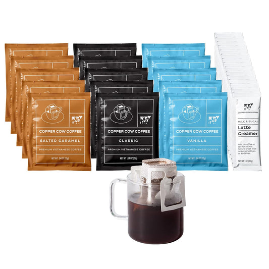 Copper Cow Vietnamese Coffee | 15 Coffees & Creamers | Classic to Salted Caramel