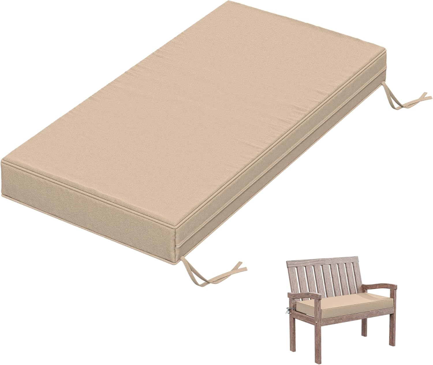 Outdoor Bench Cushion 36 X 18 X 3.5 Inch Thick Waterproof