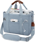 Canvas Tote Bag for Women with Zipper and Compartments - Large Travel