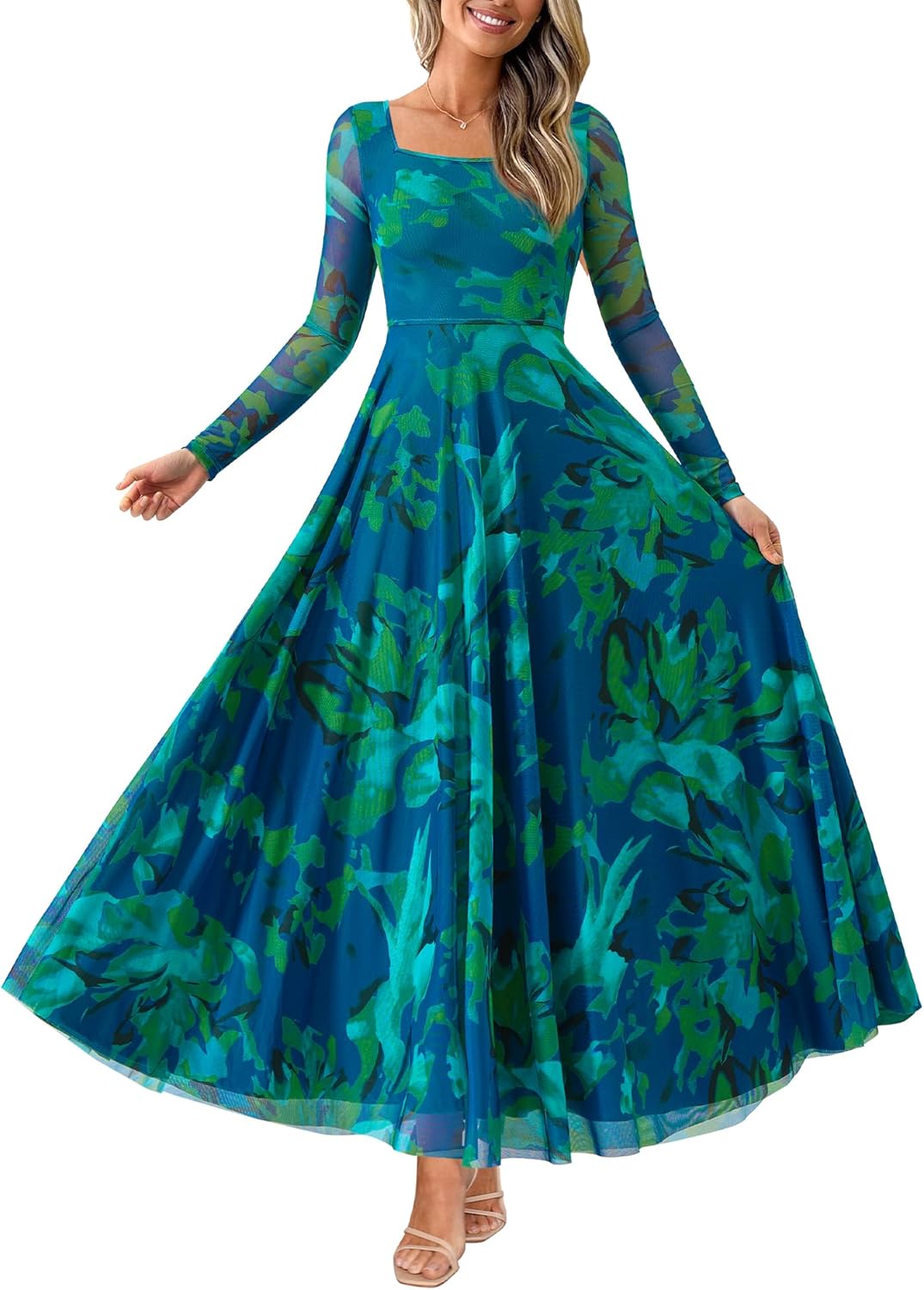 BTFBM Women Maxi Dress for Fall 2025 - Elegant Floral Style
