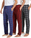 Mens Fleece Pajama Pants 3 Pack - Soft, Warm Loungewear