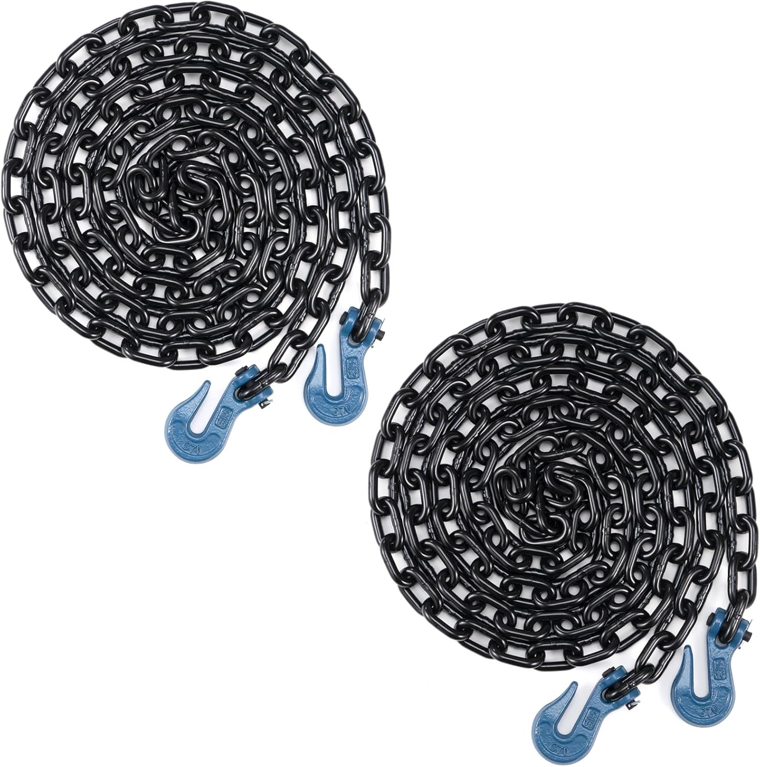 5/16 Inch Transport Tow Chain with Clevis Hooks for Heavy Loads