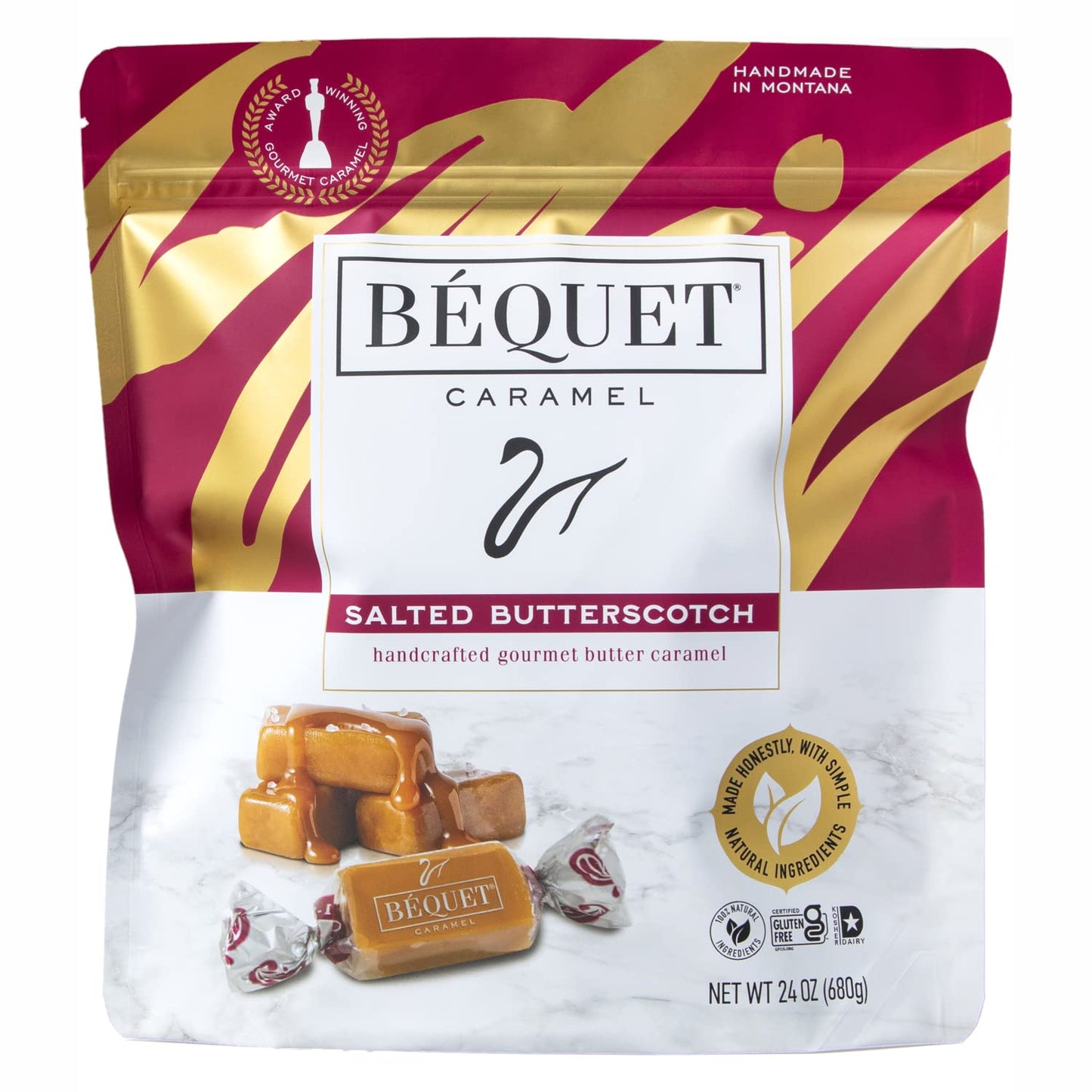 Salted Butterscotch Caramels Soft Gourmet Candy Treats 24 oz