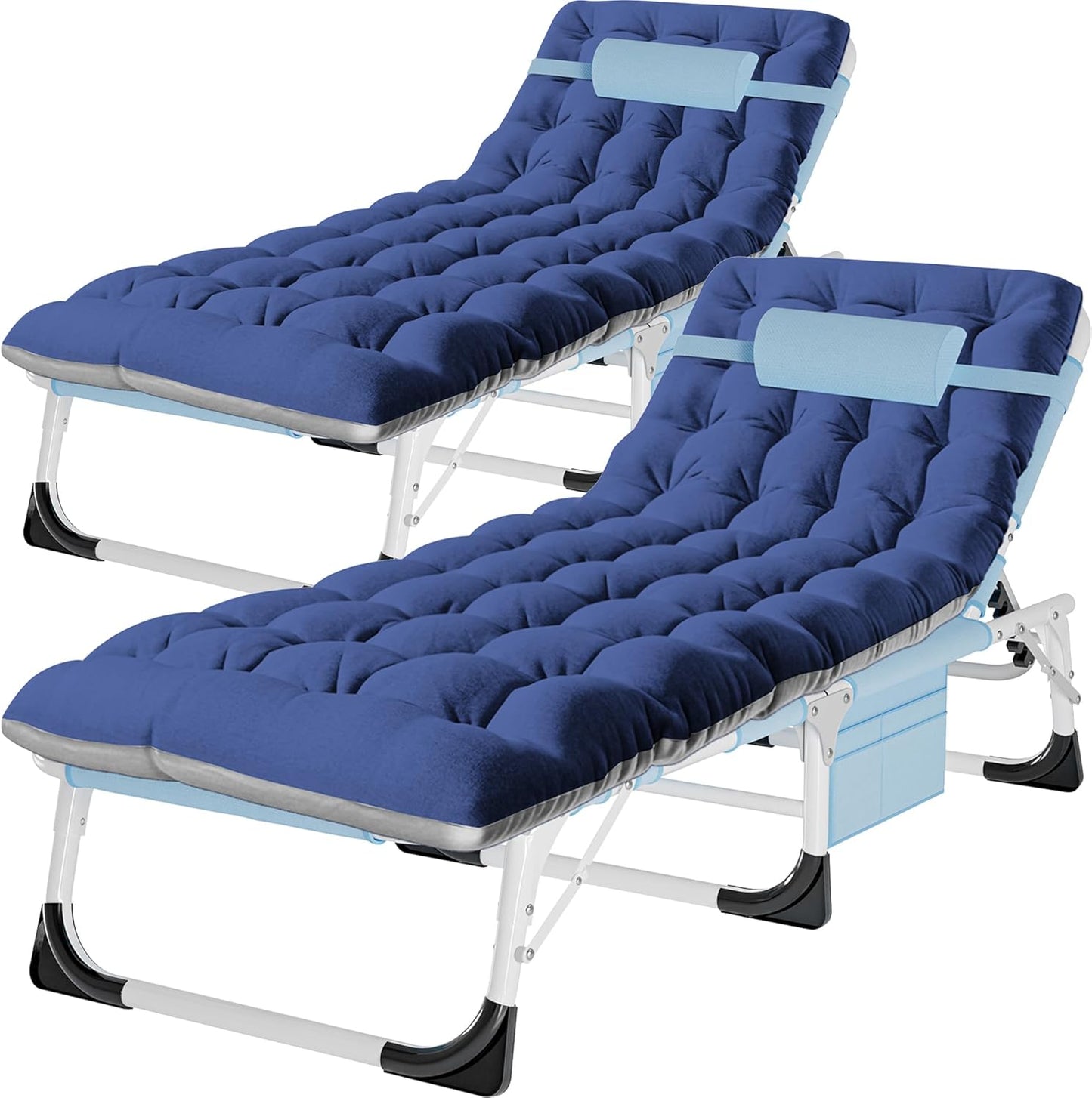 ABORON Patio Lounge Chair - Heavy Duty Adjustable Chaise Lounge