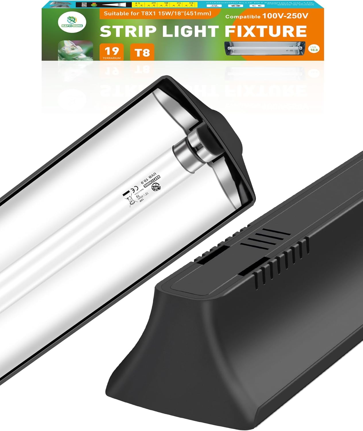 T8 UVA UVB Reptile Light Combo Kit for Bearded Dragons