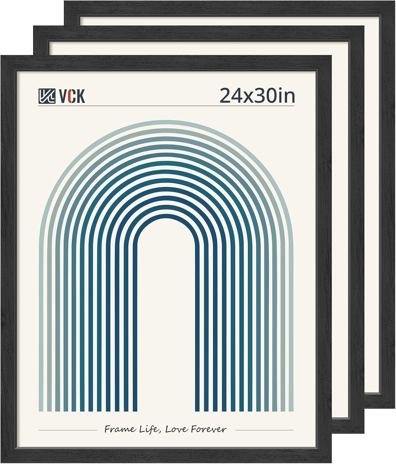 VCK 24x30 Black Poster Frame 3 Pack for Elegant Display