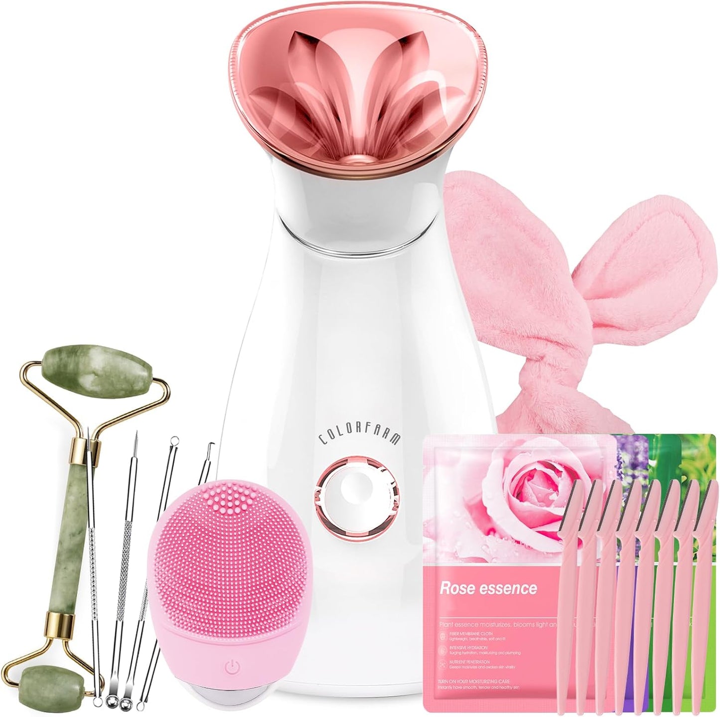Colorfarm Facial Steamer Spa Kit for Deep Cleansing and Hydration