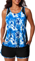 Summer Mae Blouson Tankini for Women - Tummy Control Two Piece Swim