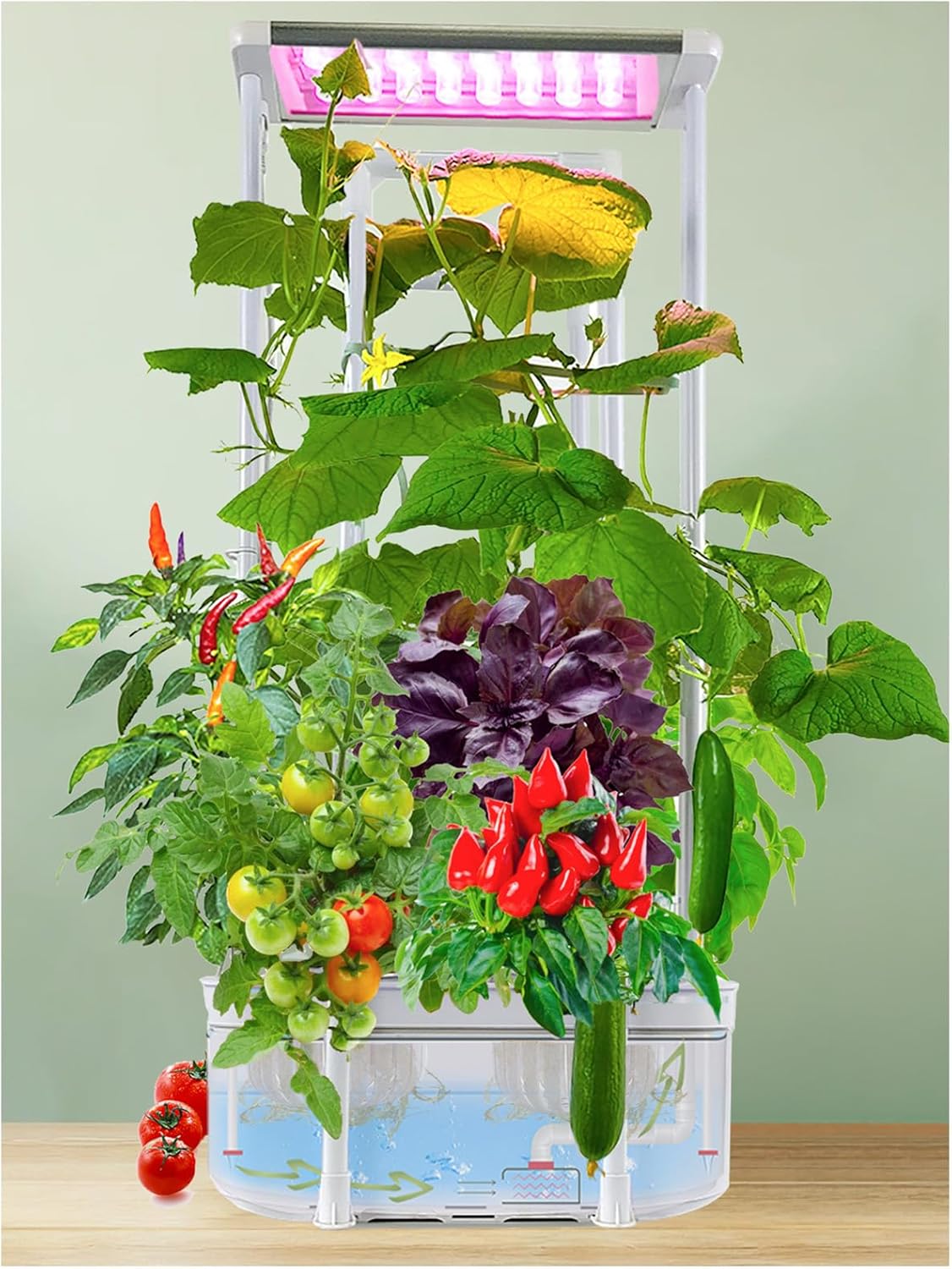 Smart Hydroponic Gardening Kit with LED Grow Light - Grow Fresh Herbs Indoors!