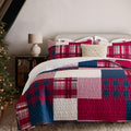 DURLENGEN White Quilt Set 3Pcs California King - Lightweight All