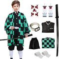 Kids Green Kamado Kimono Costume for Halloween - Child Cosplay