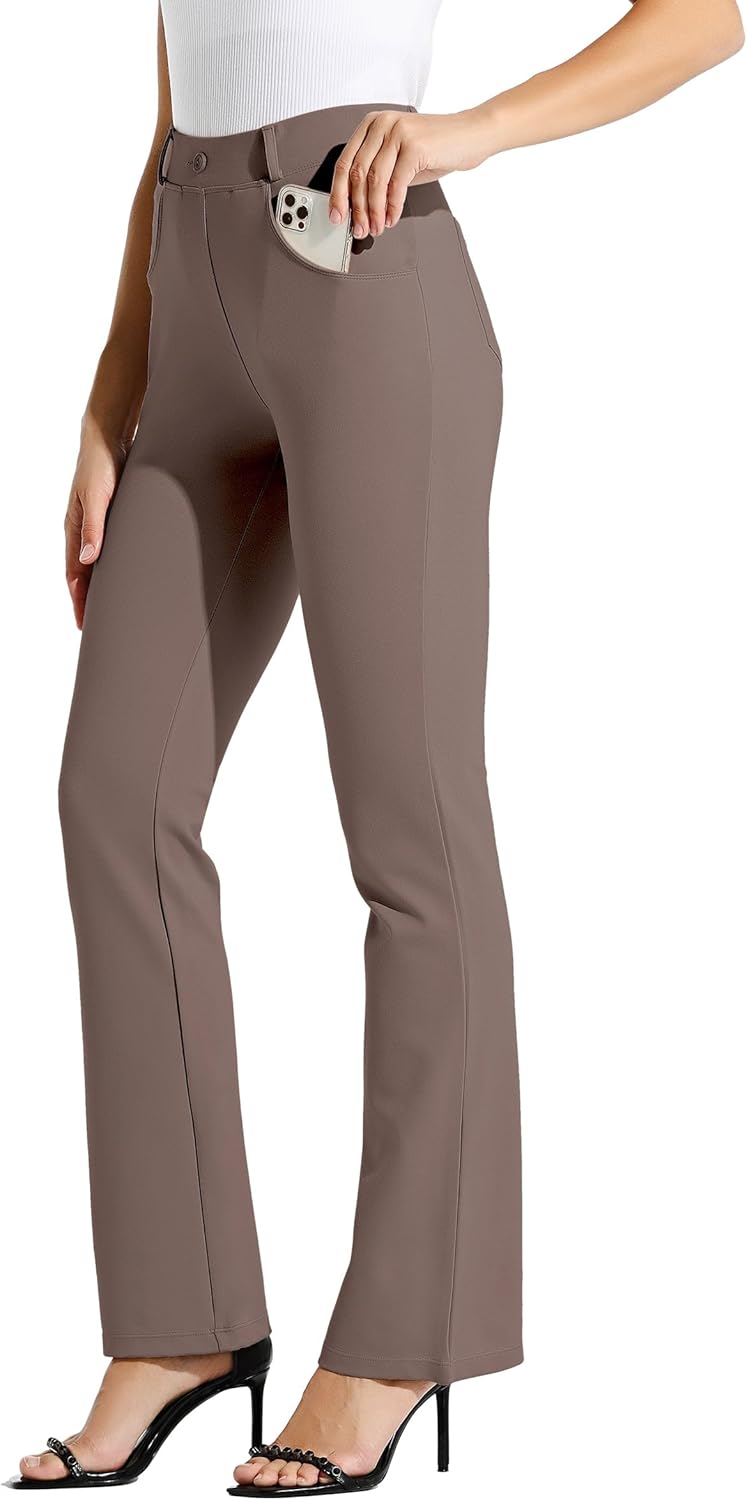 Willit Women's Yoga Dress Pants Bootcut Stretch Work Slacks