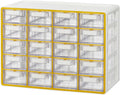 Blue Ginkgo Small 20-Drawer Cabinet Stackable Clear Organizer
