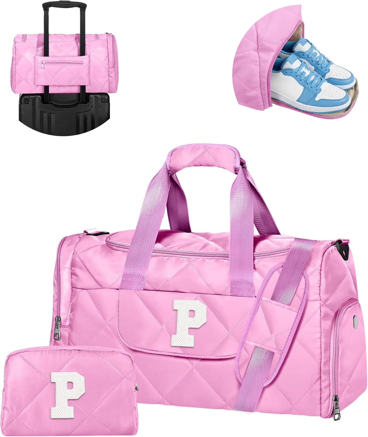 Trendy Initial Weekender Bag for Teen Girls - Perfect Gift
