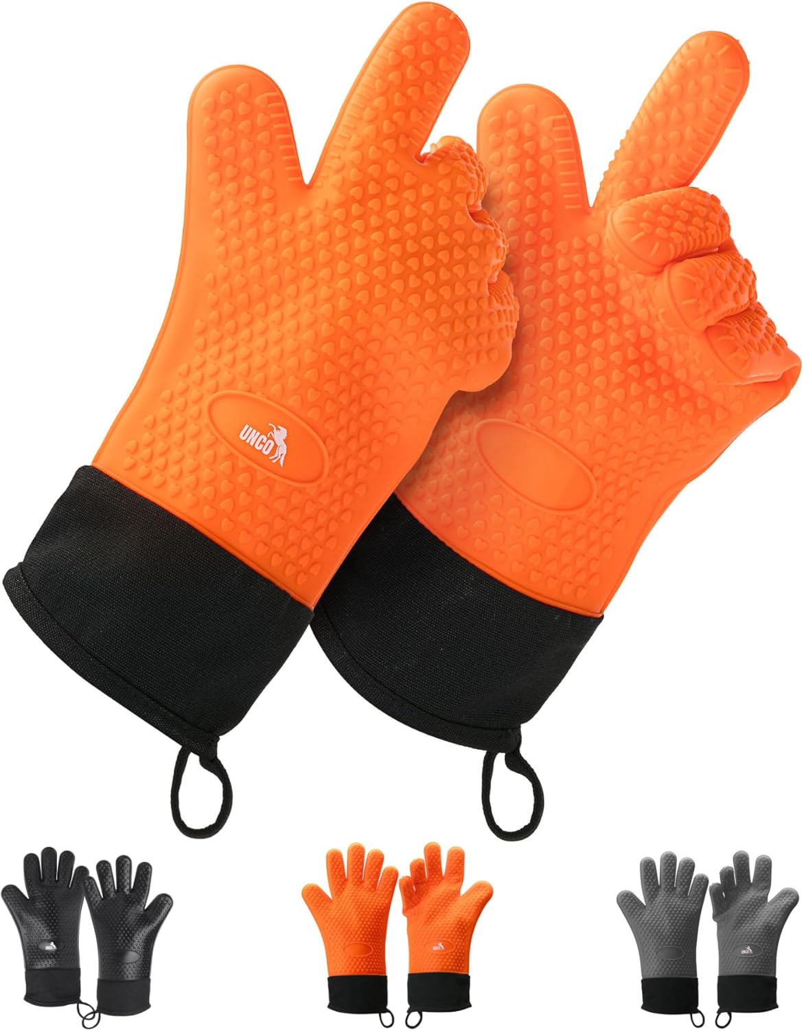 UNCO Heat-Resistant Silicone BBQ Gloves