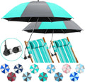 2 Pack Beach Umbrella with 360 Universal Clamp - UPF50+ Sun Shade