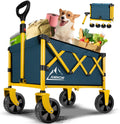 Collapsible Wagon Cart with Wheels Foldable - Heavy Duty Utility Wagon