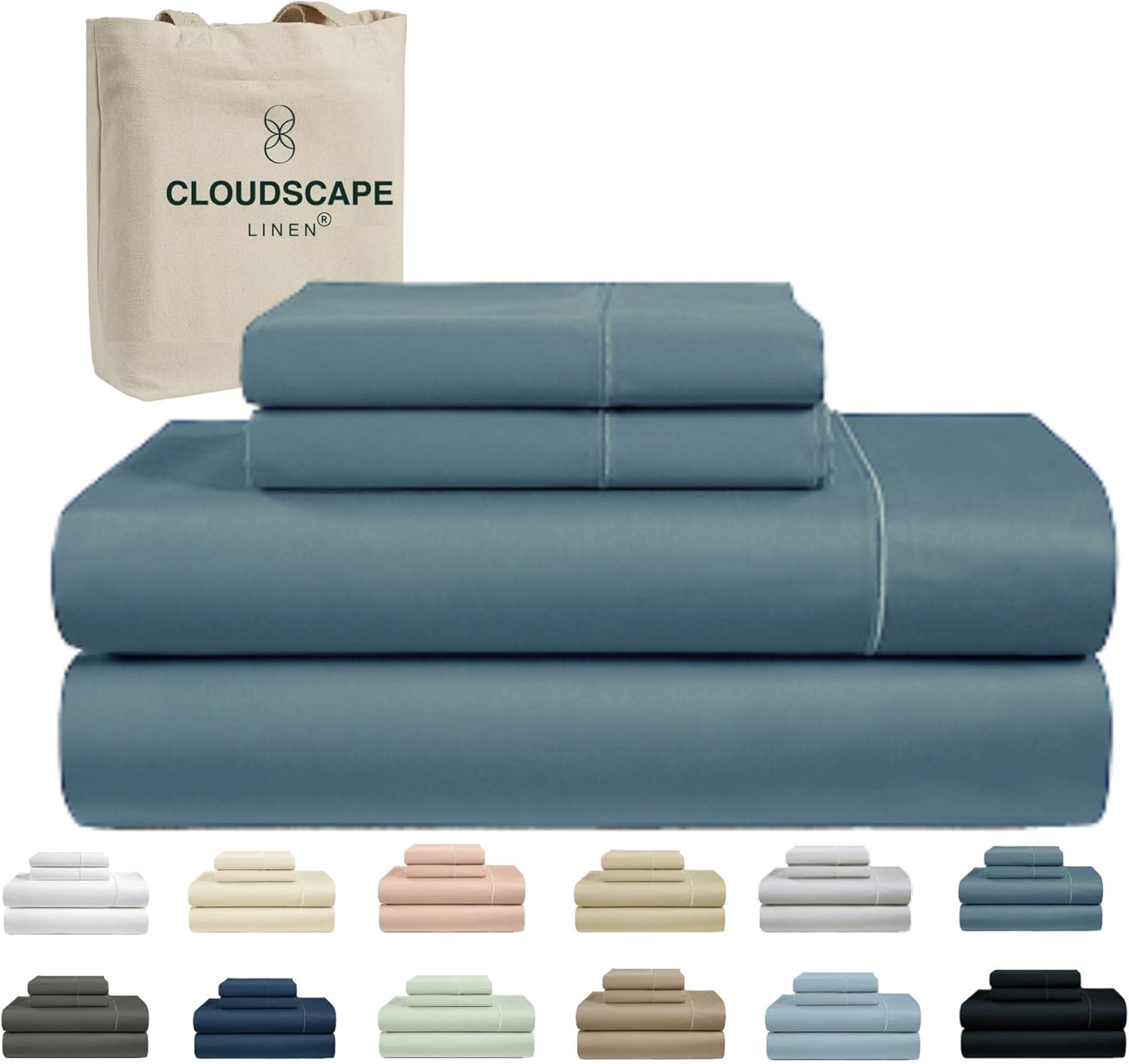 100% Egyptian Cotton Sheets Full Size Luxury Bedding Set