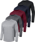 3 Pack Long Sleeve Shirts for Men - Quick Dry UPF 50+ Protection