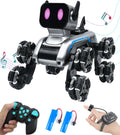 Robot Dog Toy Remote Control Car for Kids - 8-Wheel Stunt RC