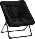 Comfy Saucer Chair for Adults - Oversized Foldable Faux Fur Seat