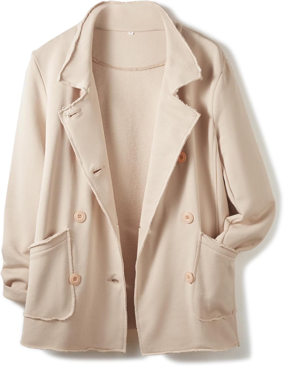 Classic Double Breasted Peacoat for Women - Ainangua Fleece Jacket