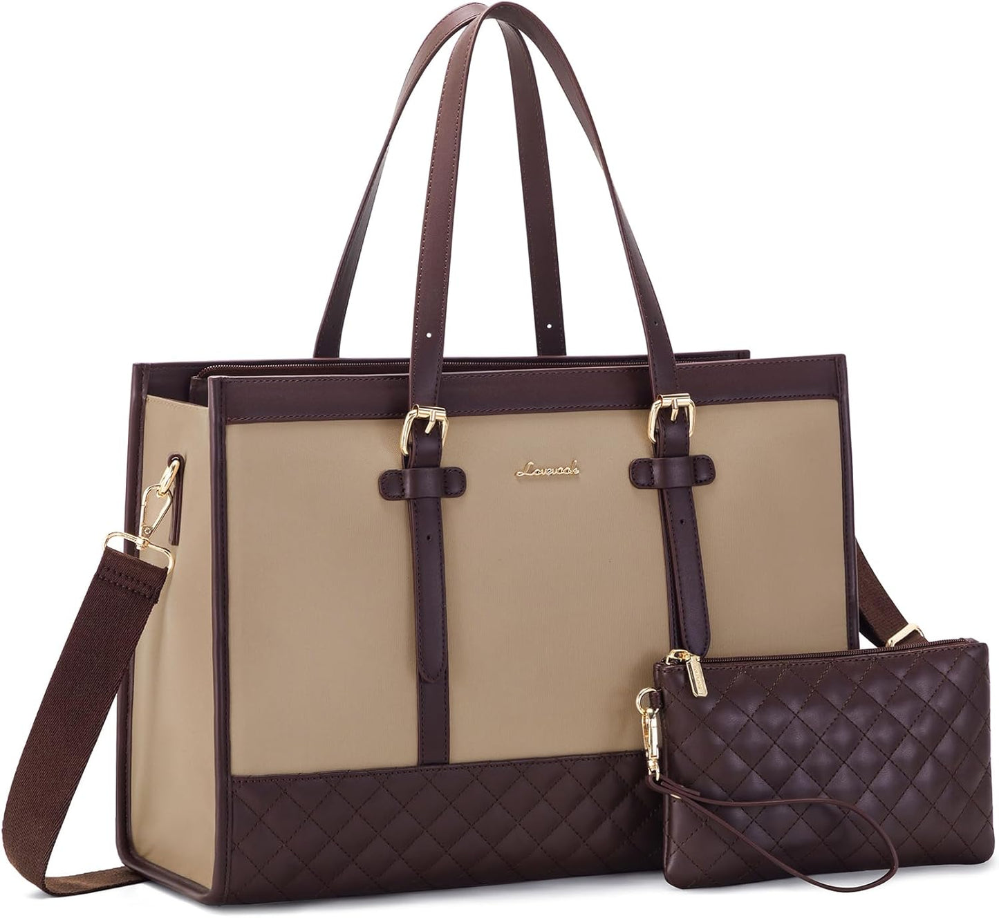 LOVEVOOK Laptop Tote for Women: Stylish 15.6 Inch Work Bag
