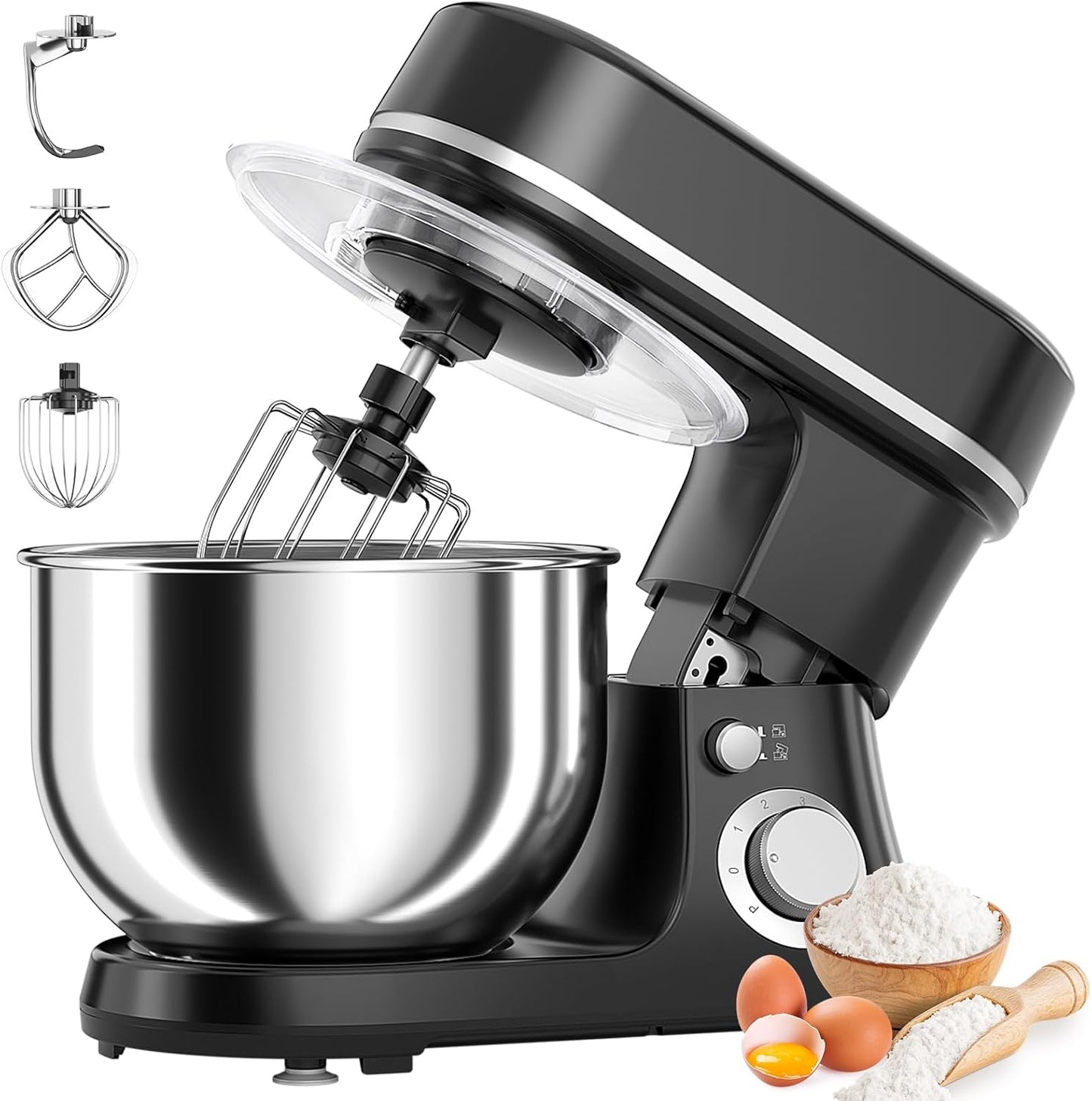800W Stand Mixer with 5.3QT Bowl for Baking and Cooking