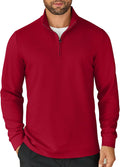 COOFANDY Men's Quarter Zip Mock Neck Pullover - Lightweight Comfort in