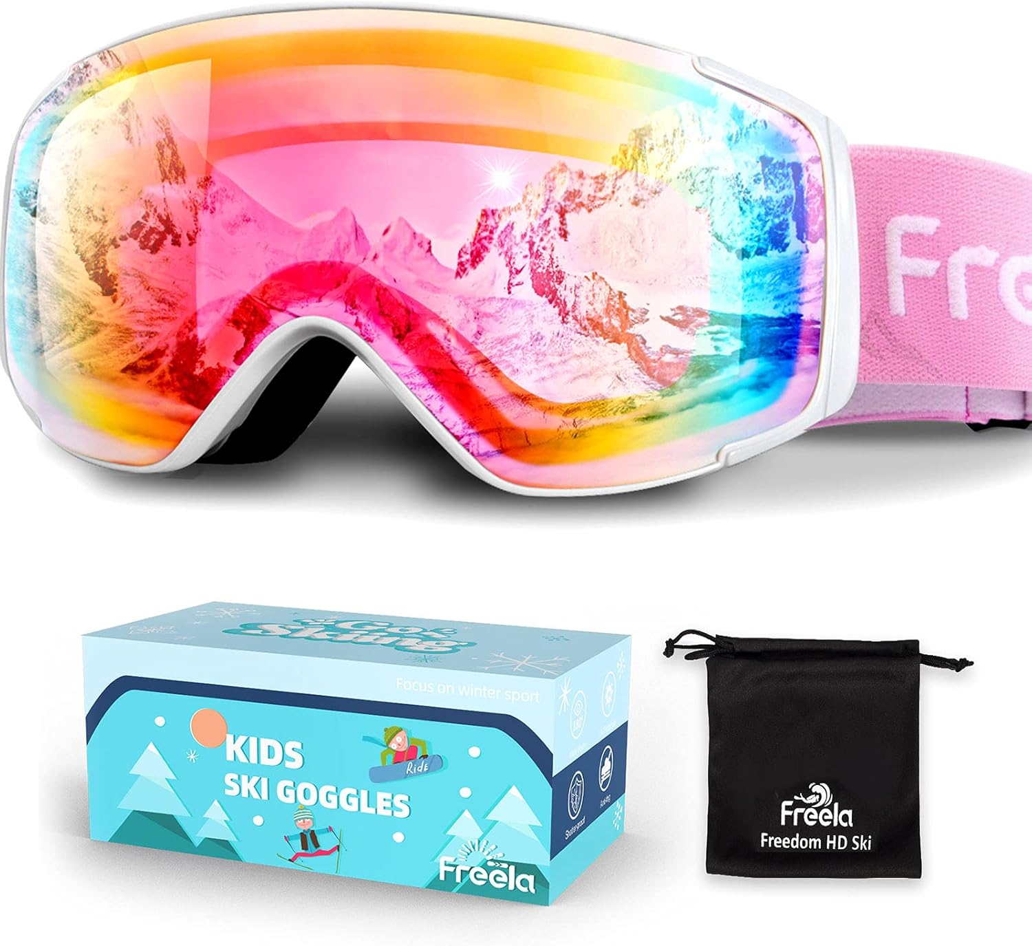 Freela Kids Ski Goggles: Anti-Fog, UV Protection