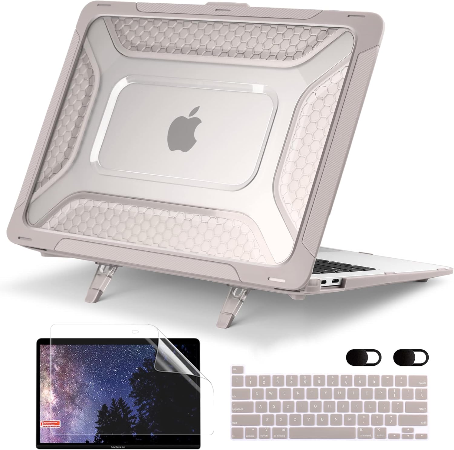 TWOLSKOO MacBook Pro 13 Inch Case - Rugged Shockproof Cover