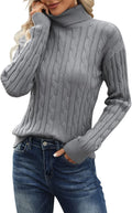 Esobo Classic-fit Lightweight Cable Mockneck Sweater - Casual