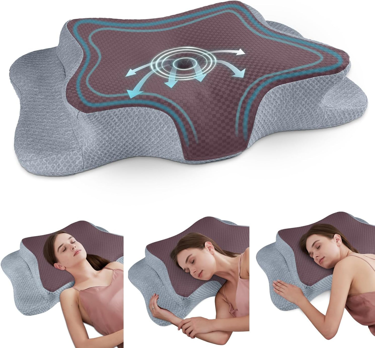 Cervical Neck Pillow for Pain Relief and Ergonomic Support