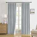 Light Grey Pinch Pleated Blackout Curtains 84 in Long - Tailored