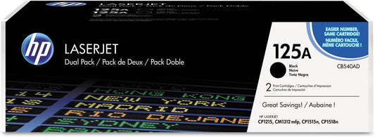 HP 125A Black Toner | 2-Pack - Buy More, Save More!