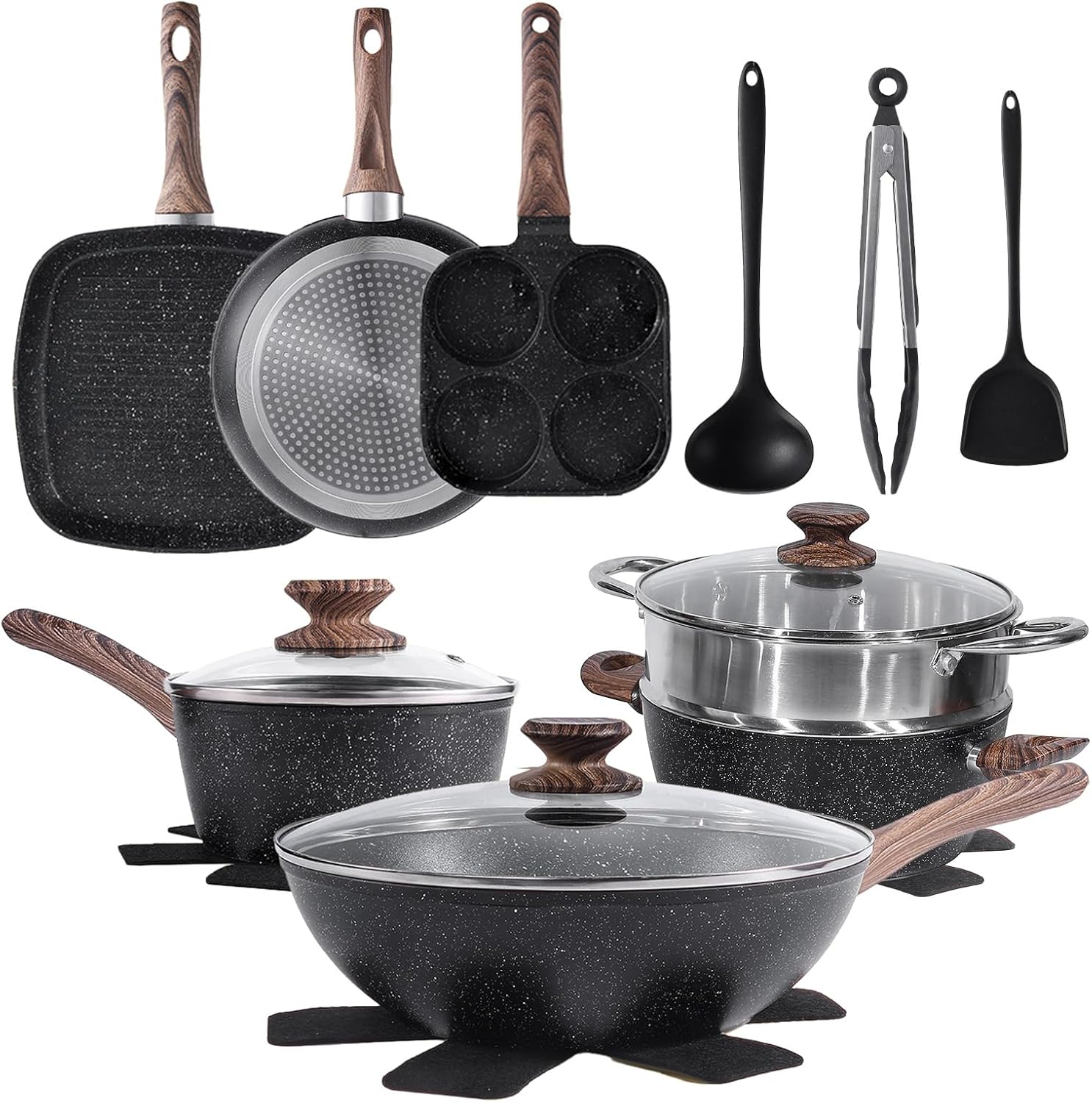 Nonstick Pots and Pans Set for Effortless Cooking Experience