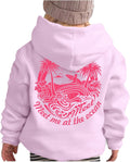 Pink Puff Hoodie Meet Me at The Ocean Girls Cute Preepy Graphic