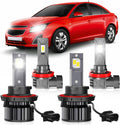 YCLL Compatible For Chevy Cruze 2011-2015 9008/H13 H8 Bulb Combo