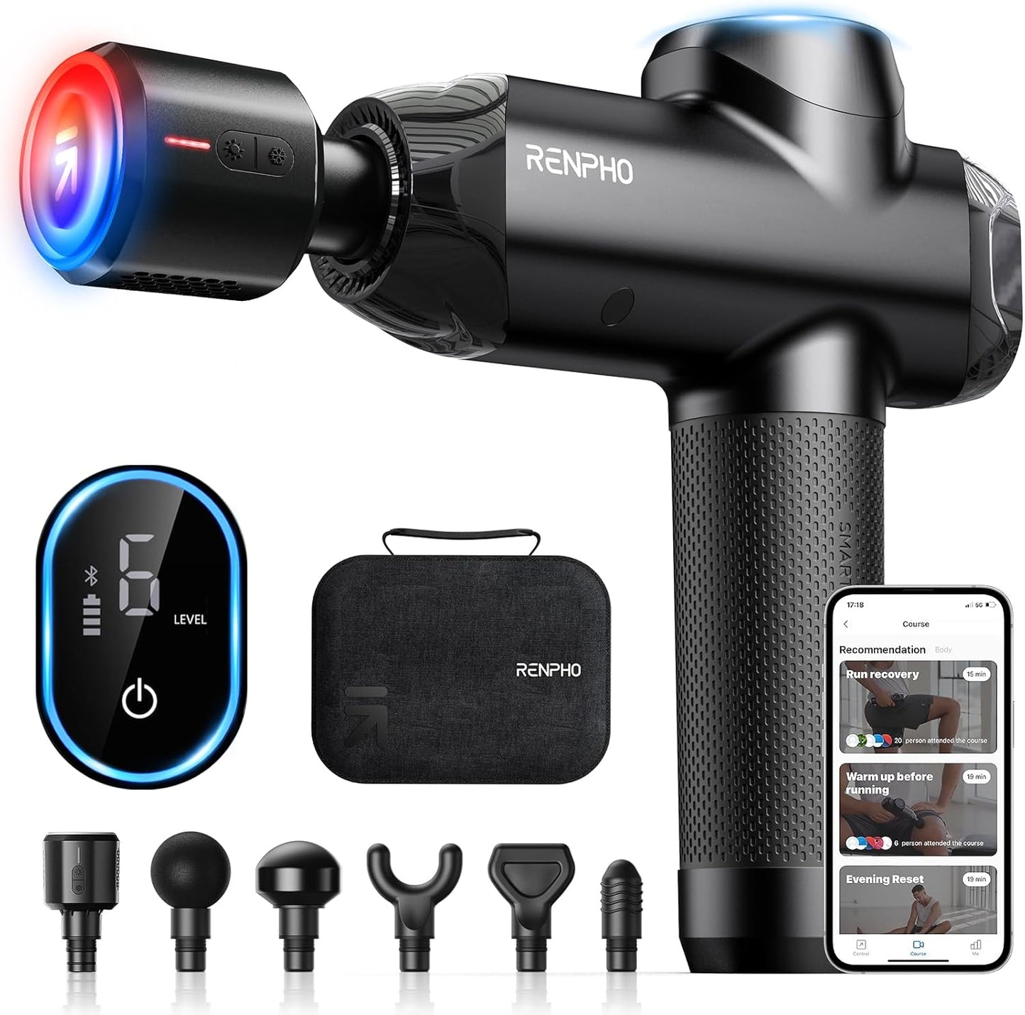 Renpho Heat & Cold Percussion Massage Gun