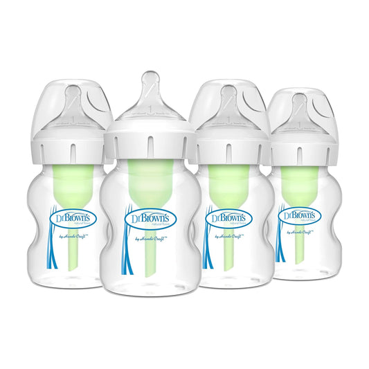 Dr. Brown's Anti-Colic Bottles 4 Pack, Slow Flow Nipple